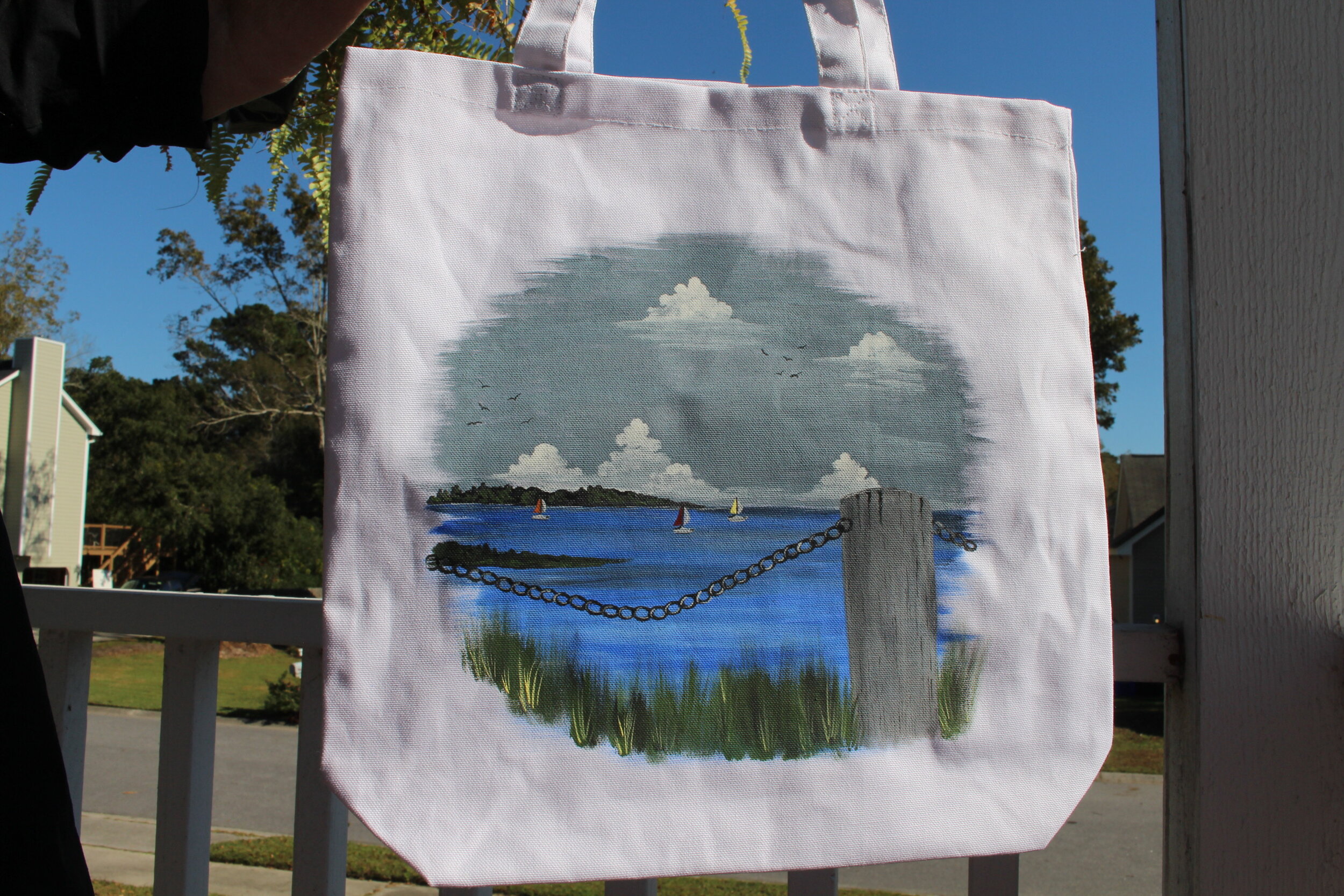 Charleston Harbor Canvas Tote Bag Such Such Designs